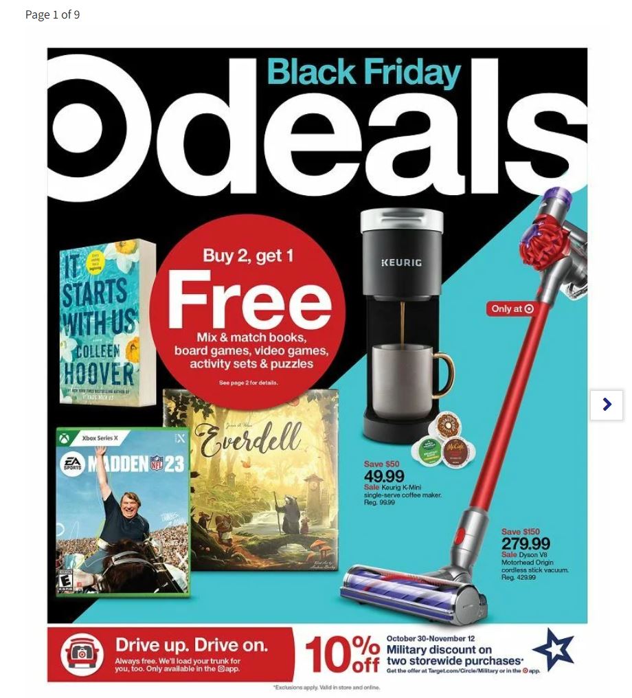 Target Pre Black Friday 2022 Page 1