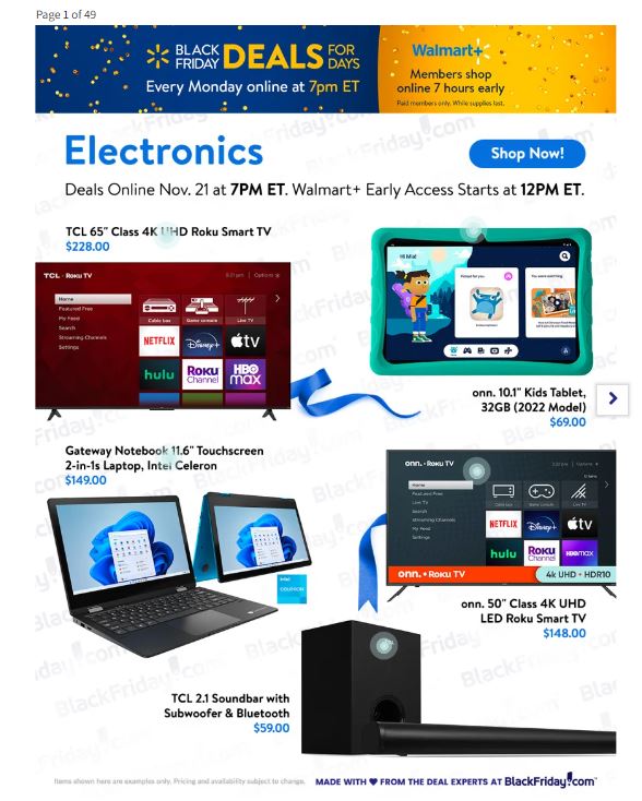 Walmart Black Friday 2022 Friday Page 1