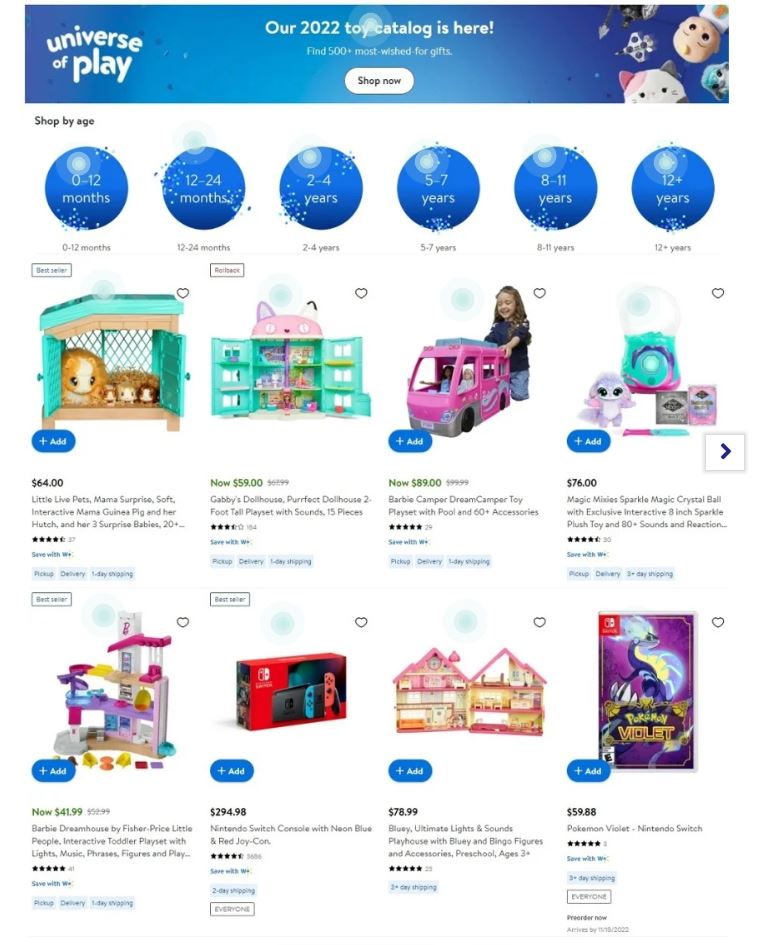 Walmart Toy Book 2022 Page 1